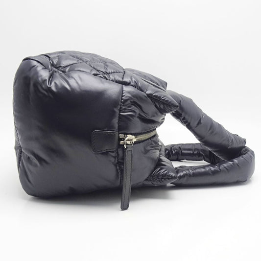 Chanel Coco Coon Tote Bag Nylon Black Silver Metal Fittings
