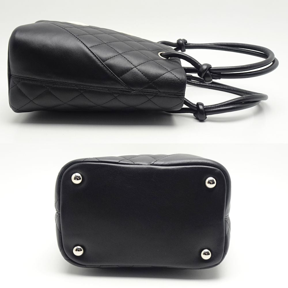Chanel Cambon Line Small Tote Bag Black x White