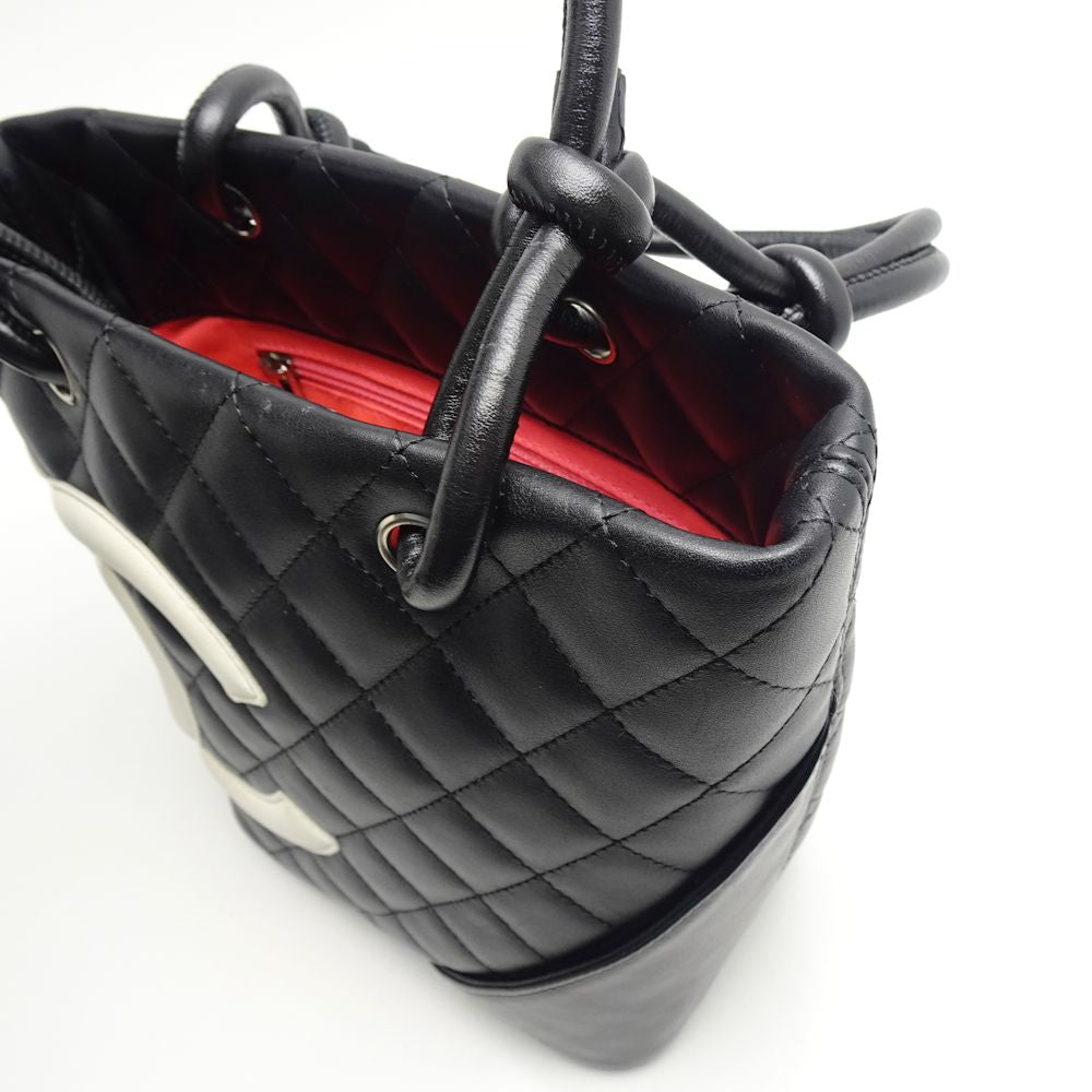 Chanel Cambon Line Small Tote Bag Black x White