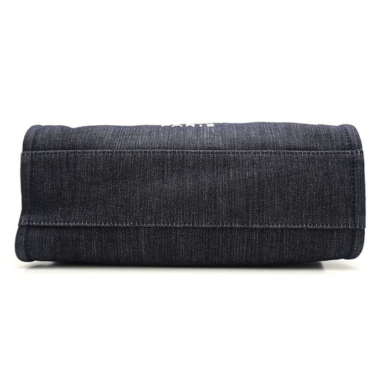 Chanel Deauville Chain Tote Bag Denim Navy