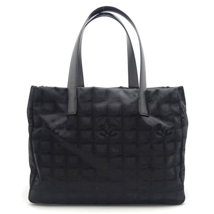 Chanel New Travel Line Tote Bag MM Nylon Black