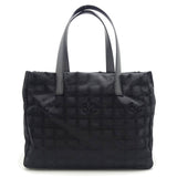 Chanel New Travel Line Tote Bag MM Nylon Black