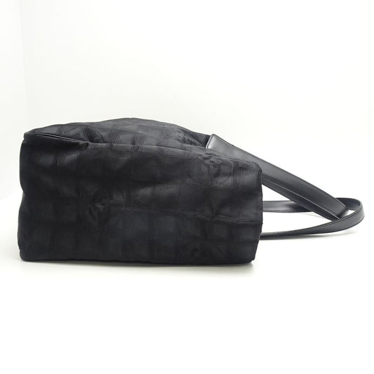 Chanel New Travel Line Tote Bag MM Nylon Black