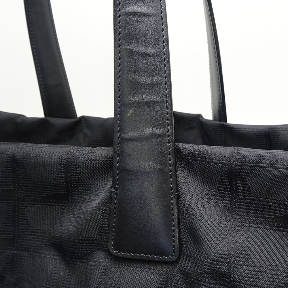 Chanel New Travel Line Tote Bag MM Nylon Black