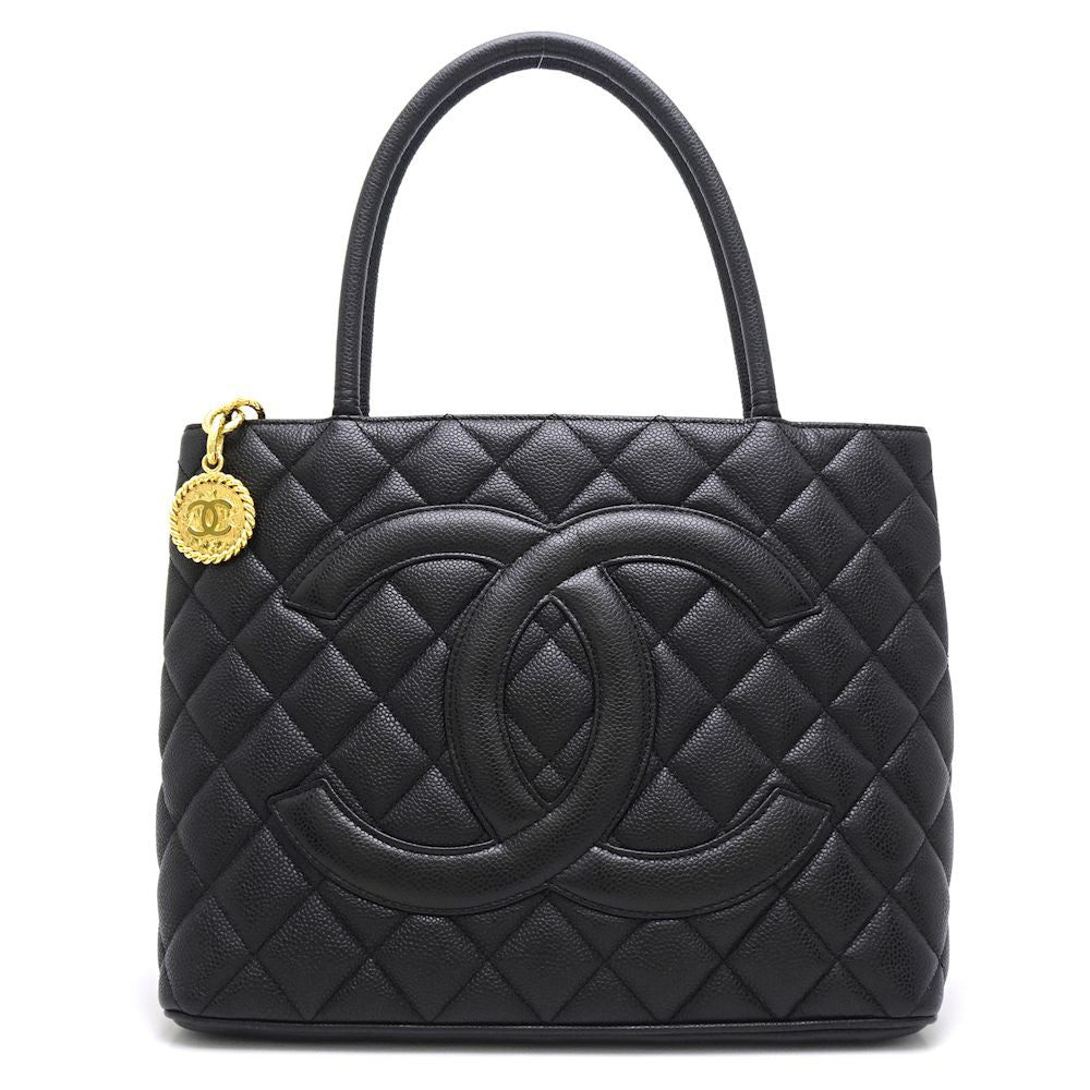 Chanel Reprint Tote Bag Caviar Skin Black