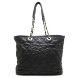 Chanel Tote Bag Cocomark Matrasse Caviar Skin Black