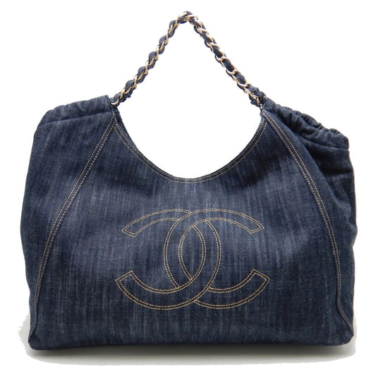 Chanel Cococabas PM Denim Indigo Shoulder Tote Blue