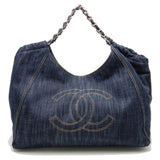 Chanel Cococabas PM Denim Indigo Shoulder Tote Blue