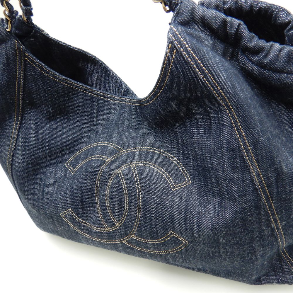 Chanel Cococabas PM Denim Indigo Shoulder Tote Blue