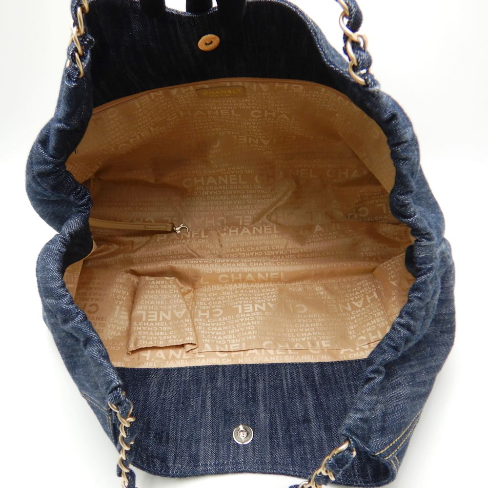 Chanel Cococabas PM Denim Indigo Shoulder Tote Blue