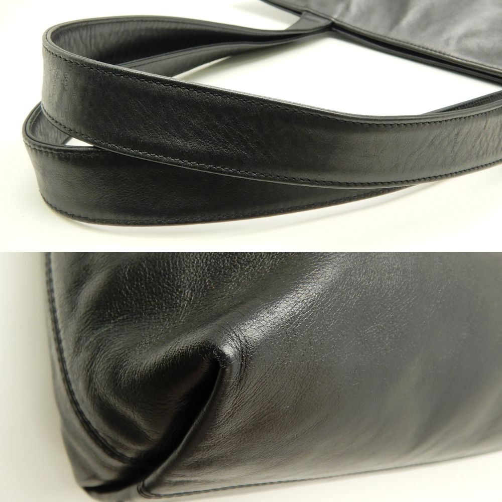 Chanel Tote Bag Shoulder Lambskin Black Heremark