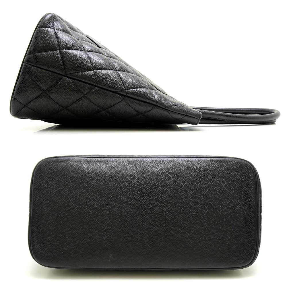 Chanel Reprint Tote Bag Black Caviar Skin