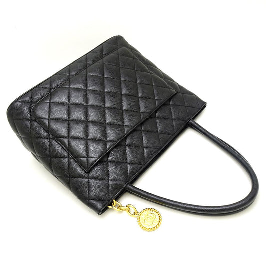 Chanel Reprint Tote Bag Black Caviar Skin