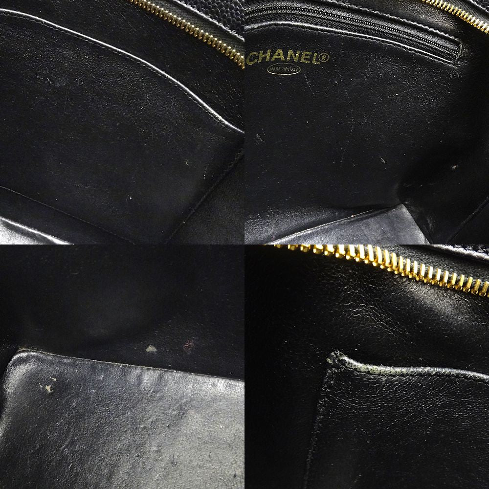 Chanel Reprint Tote Bag Black Caviar Skin