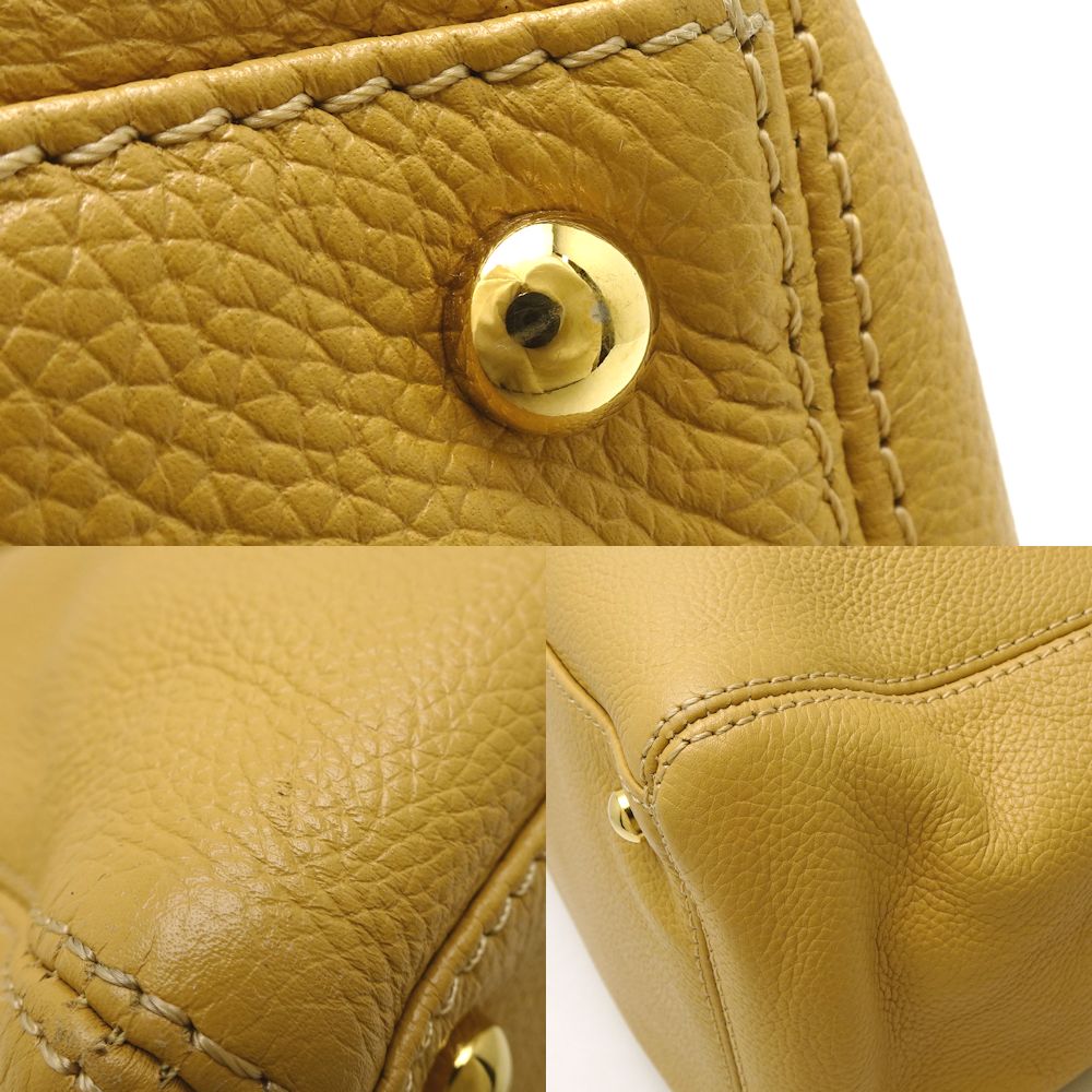 Chanel Executive Tote Bag 2way Leather Beige