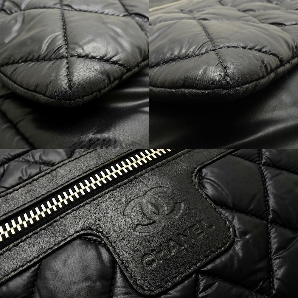 Chanel Coco Coon Shoulder Bag Small Crossbody Black Nylon x Leather