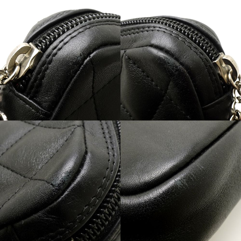 Chanel Cambon Line Shoulder Bag Diagonal Lambskin Black