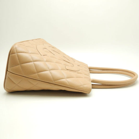 Chanel Reissue Tote Bag Caviar Skin Beige x Gold Metal Fittings