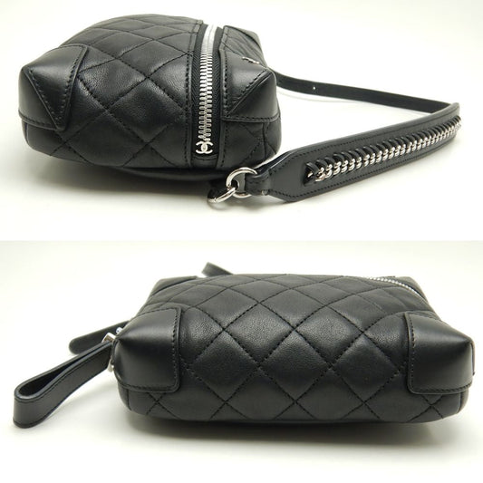 Chanel Waist Bag Lambskin Black Pouch