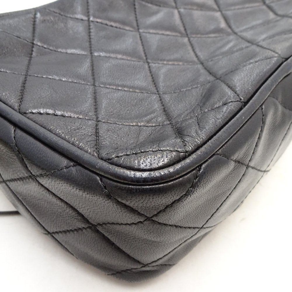 Chanel Chain Shoulder Bag Crossbody Lambskin Black