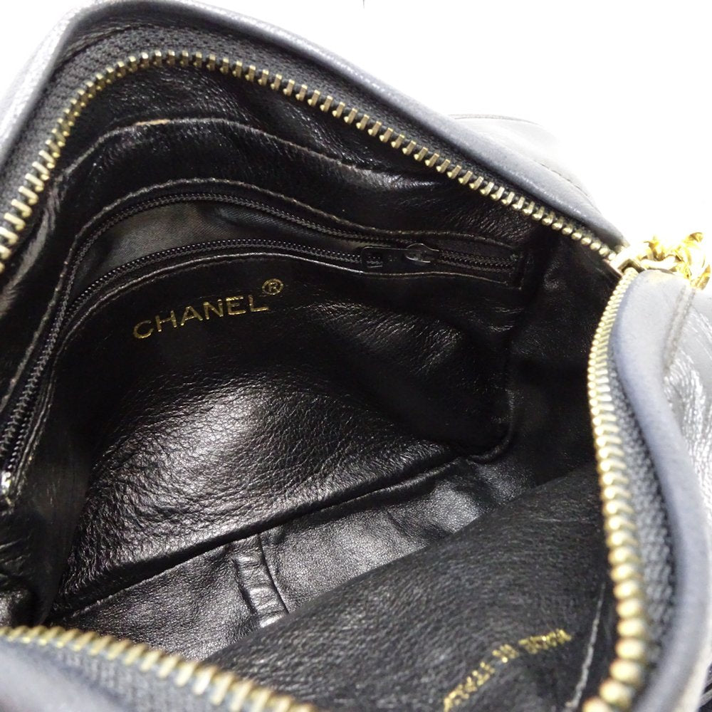 Chanel Chain Shoulder Bag Crossbody Lambskin Black