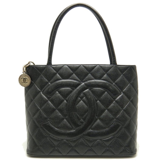 Chanel Reprint Tote Bag Caviar Skin Black