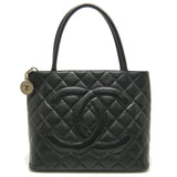 Chanel Reprint Tote Bag Caviar Skin Black