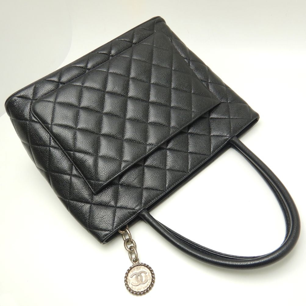 Chanel Reprint Tote Bag Caviar Skin Black