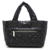 Chanel Coco Coon Tote Bag Nylon Leather Black