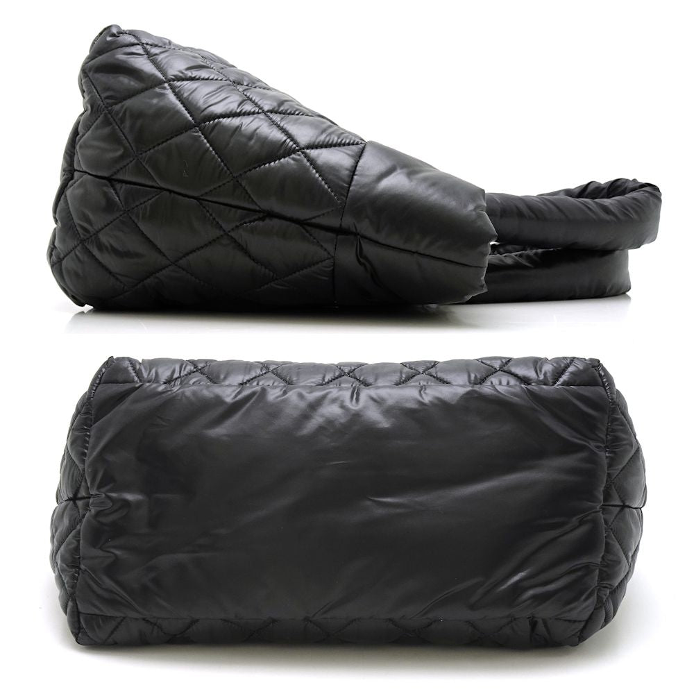 Chanel Coco Coon Tote Bag Nylon Leather Black