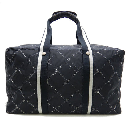 Chanel Old Travel Line Boston Bag Nylon Black