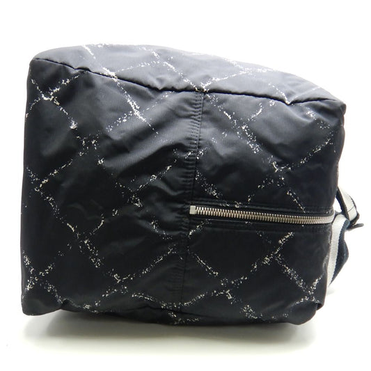Chanel Old Travel Line Boston Bag Nylon Black
