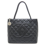 Chanel Reprint Tote Bag Caviar Skin Black