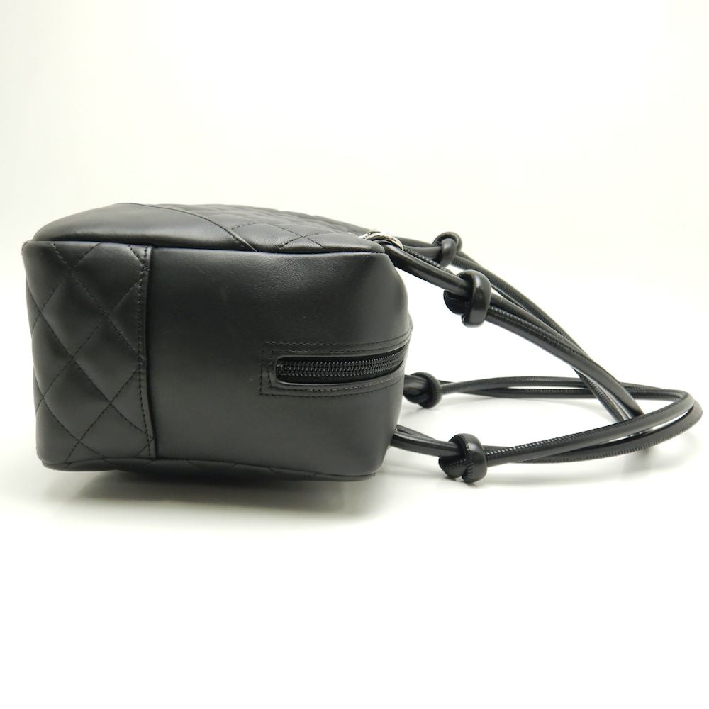 Chanel Cambon Line Bowling Bag Lambskin Black Shoulder