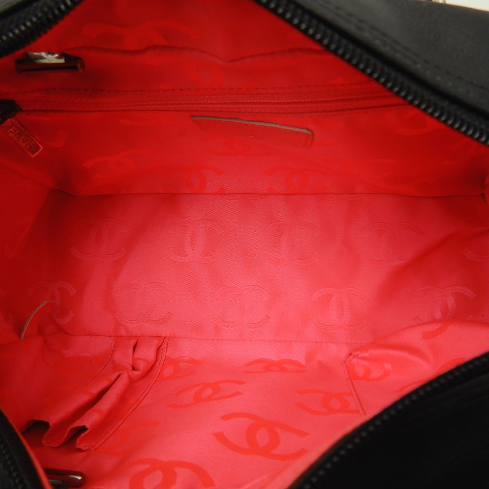 Chanel Cambon Line Bowling Bag Lambskin Black Shoulder