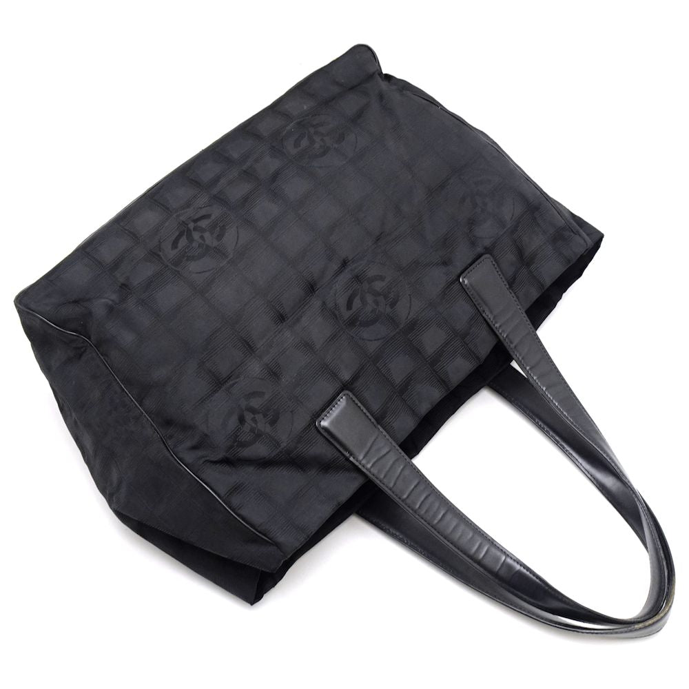 Chanel New Travel Line Tote MM Nylon Black