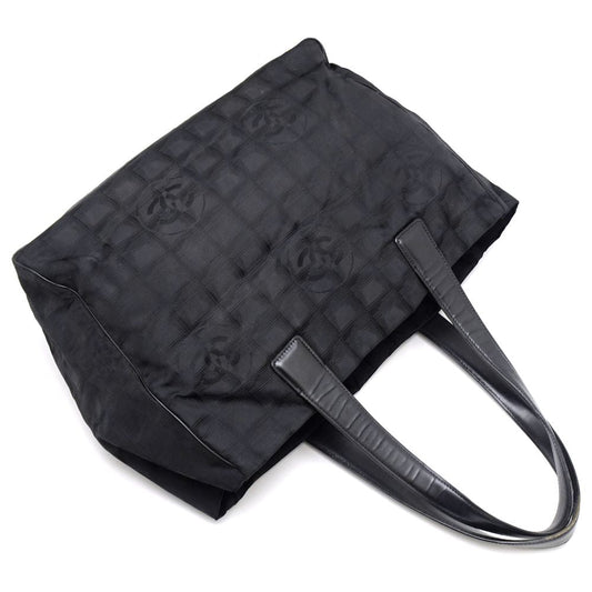 Chanel New Travel Line Tote MM Nylon Black