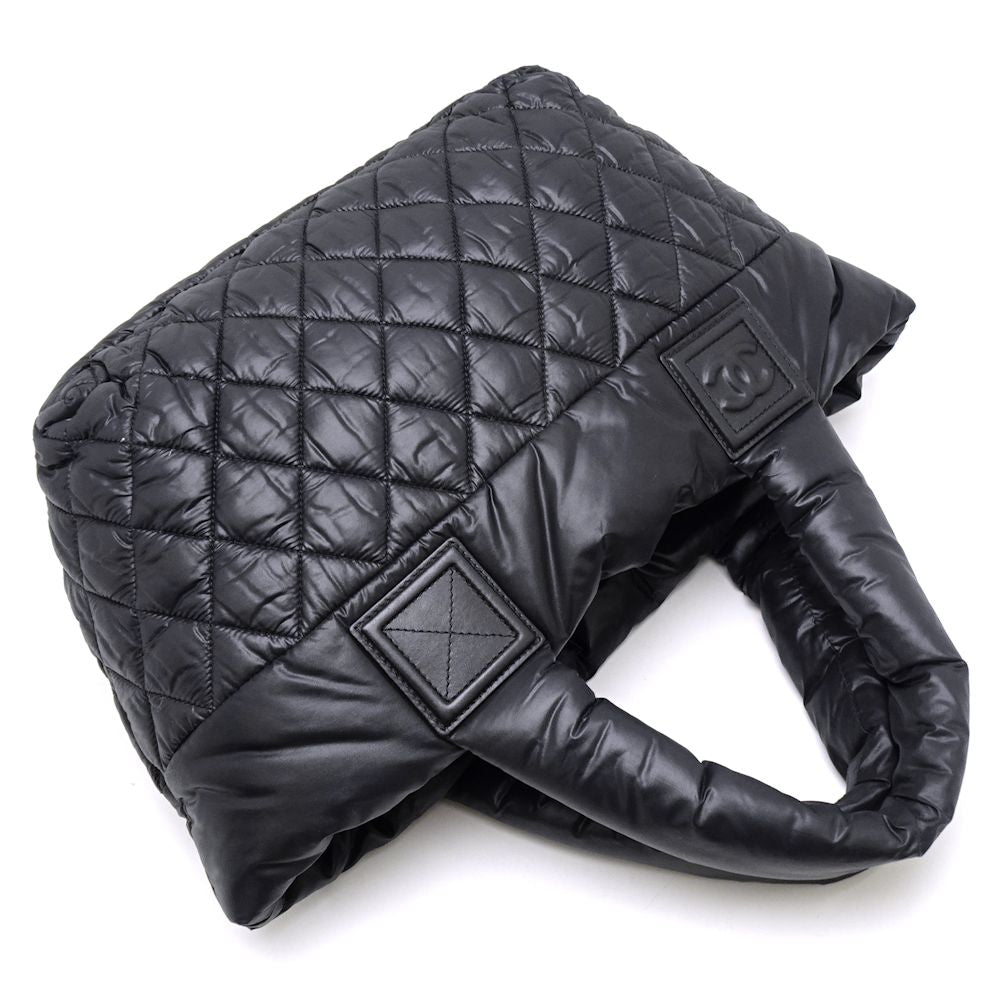 Chanel Coco Coon Tote Bag PM Nylon x Leather Black
