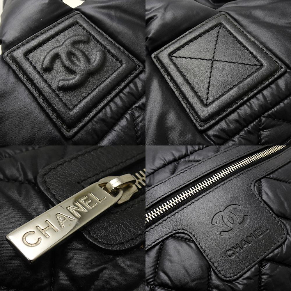 Chanel Coco Coon Tote Bag PM Nylon x Leather Black
