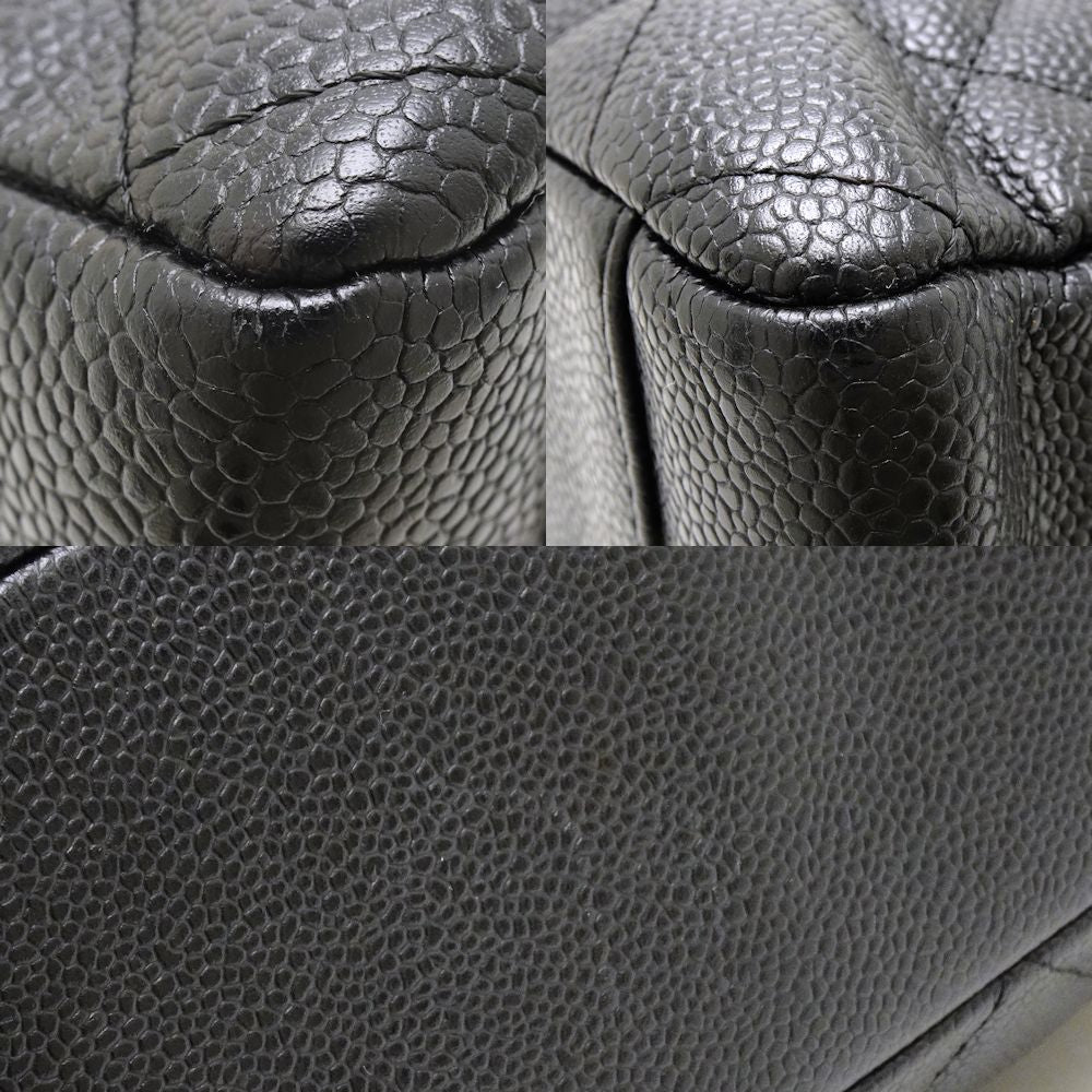 Chanel Matelasse Chain Tote Bag Caviar Skin Black
