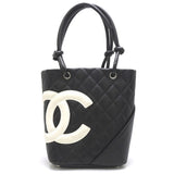 Chanel Cambon Line Medium Tote Bag Lambskin Black