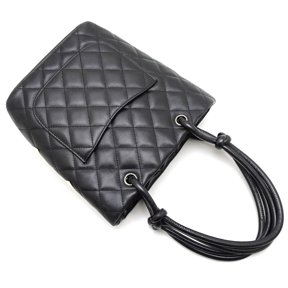 Chanel Cambon Line Medium Tote Bag Lambskin Black