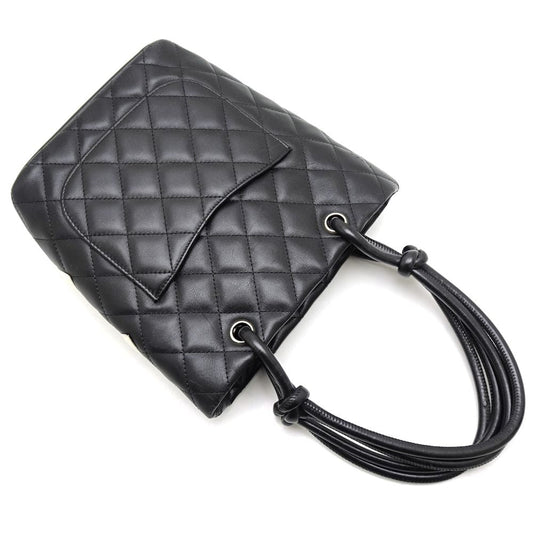 Chanel Cambon Line Medium Tote Bag Lambskin Black