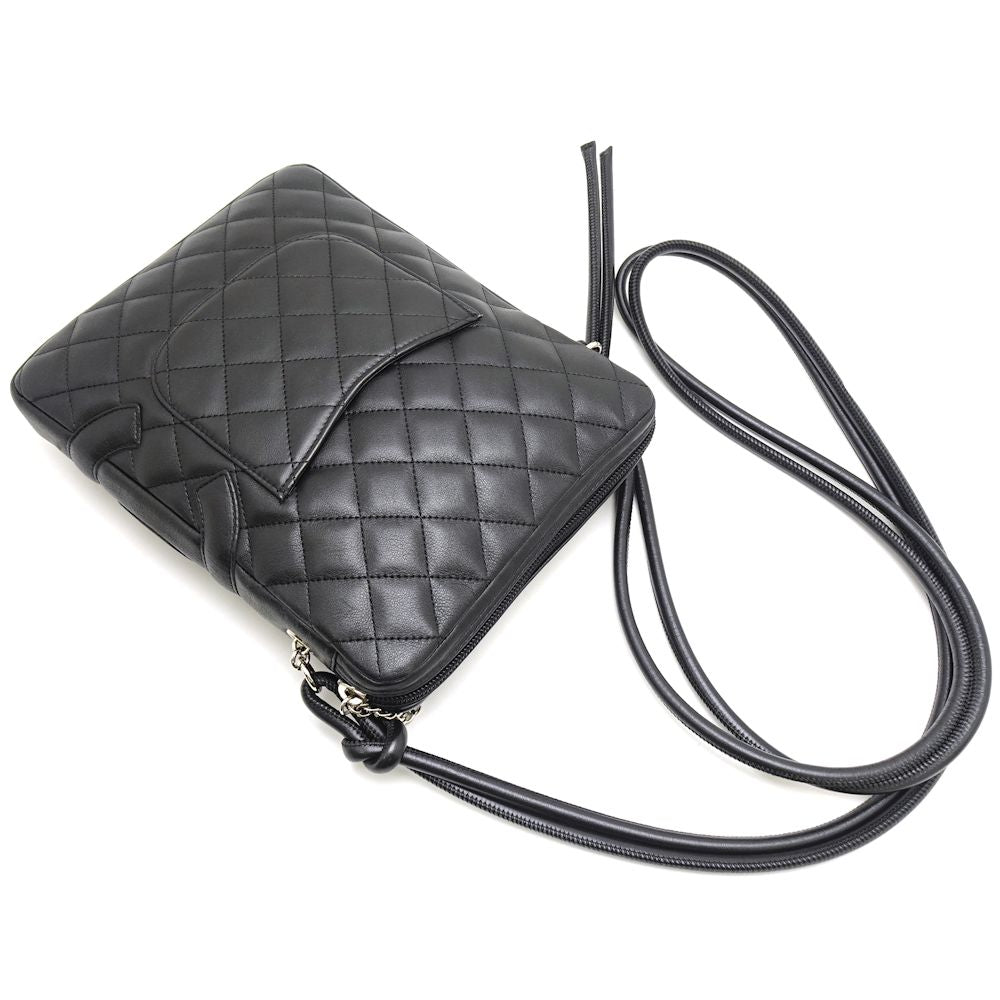 Chanel Cambon Line Shoulder Bag Crossbody Black Calf