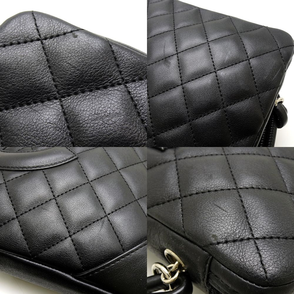 Chanel Cambon Line Shoulder Bag Crossbody Black Calf