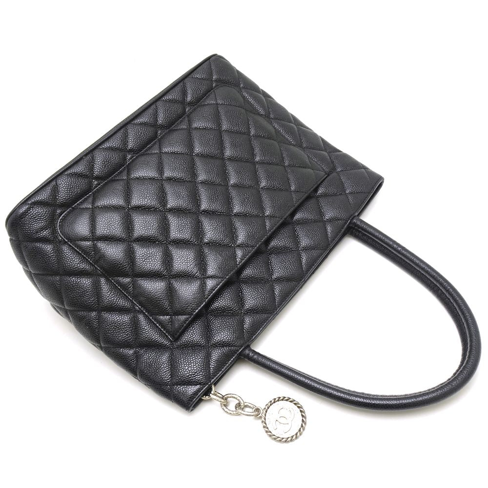 Chanel Reprint Tote Bag Caviar Skin Black