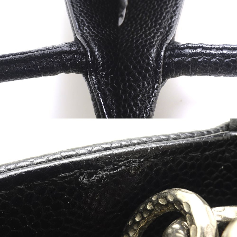 Chanel Reprint Tote Bag Caviar Skin Black