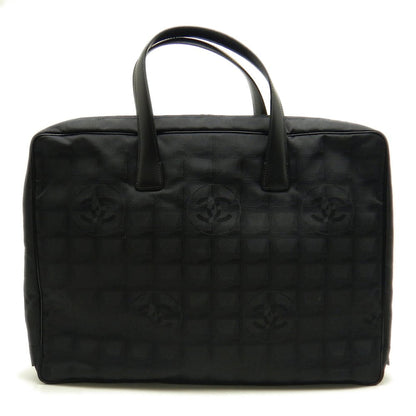 Chanel New Travel Line Briefcase Black Nylon x Leather