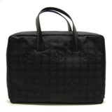 Chanel New Travel Line Briefcase Black Nylon x Leather