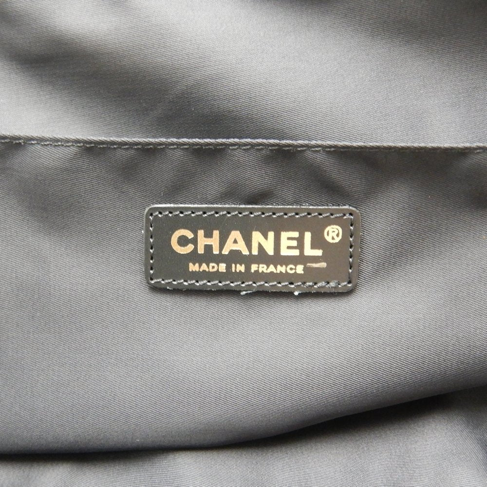 Chanel New Travel Line Briefcase Black Nylon x Leather